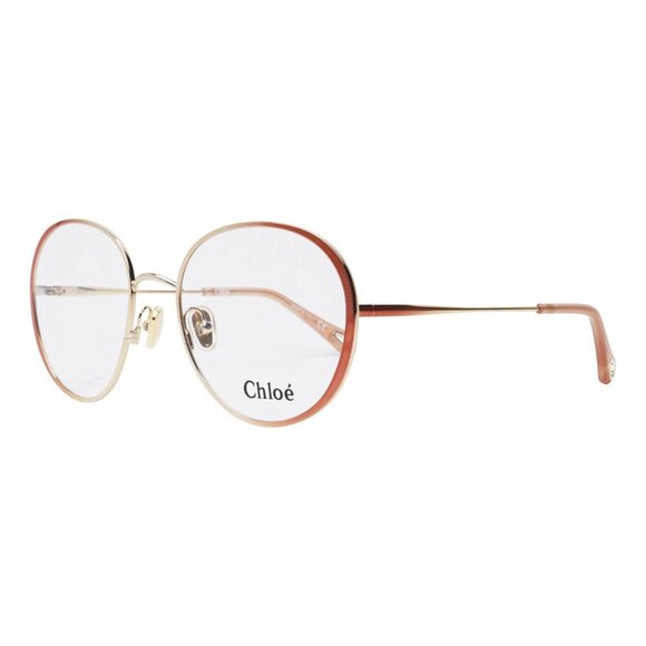 NEW CHLOE EYEGLASSES NUDE ROUND WOMEN EYEWEAR CHLOE CH0018O 002 - Picture 1 of 3
